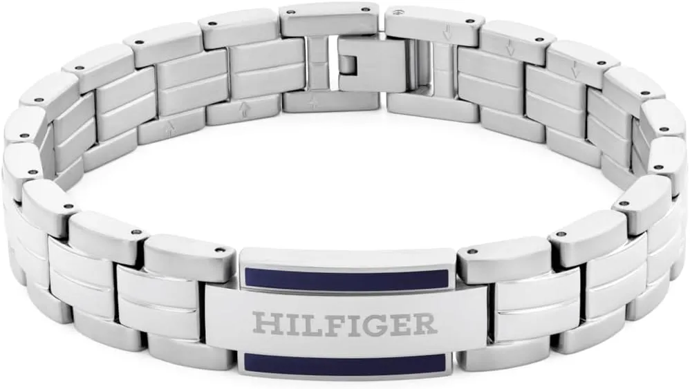 Tommy Hilfiger Men's Jewelry - Hypoallergenic Link Bracelet with Fold-Over Clasp  Casual and Stylish - Fashion Accessory, Gift for Him
