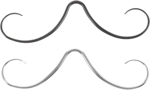 VALICLUD 2pcs Septum Ring Stainless Steel Nose Jewelry for Comfortable Fit Versatile Body Piercing Easy to Clean Silver Black Design for Men and Women