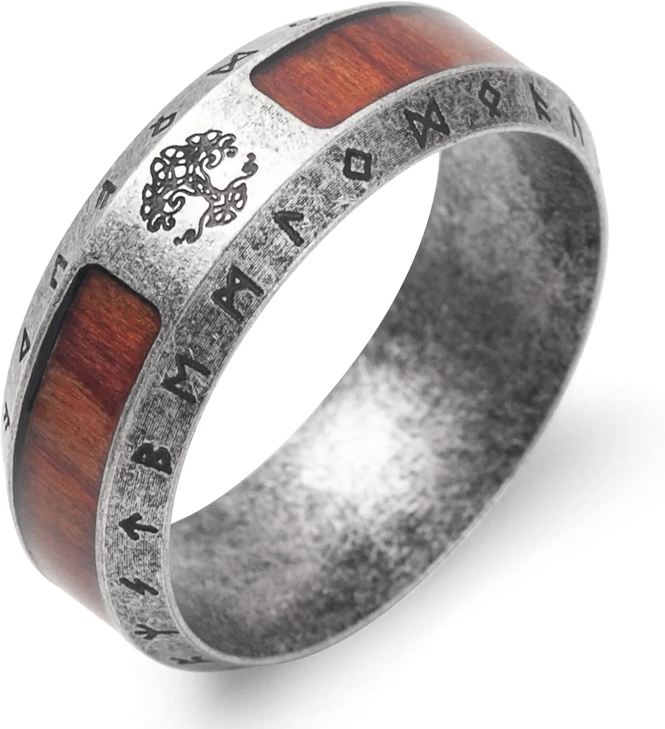 Viking Rings for Men Stainless Steel Norse Spinner Rings for Men Women, Viking Runes Band Ring Jewelry Size 8-13