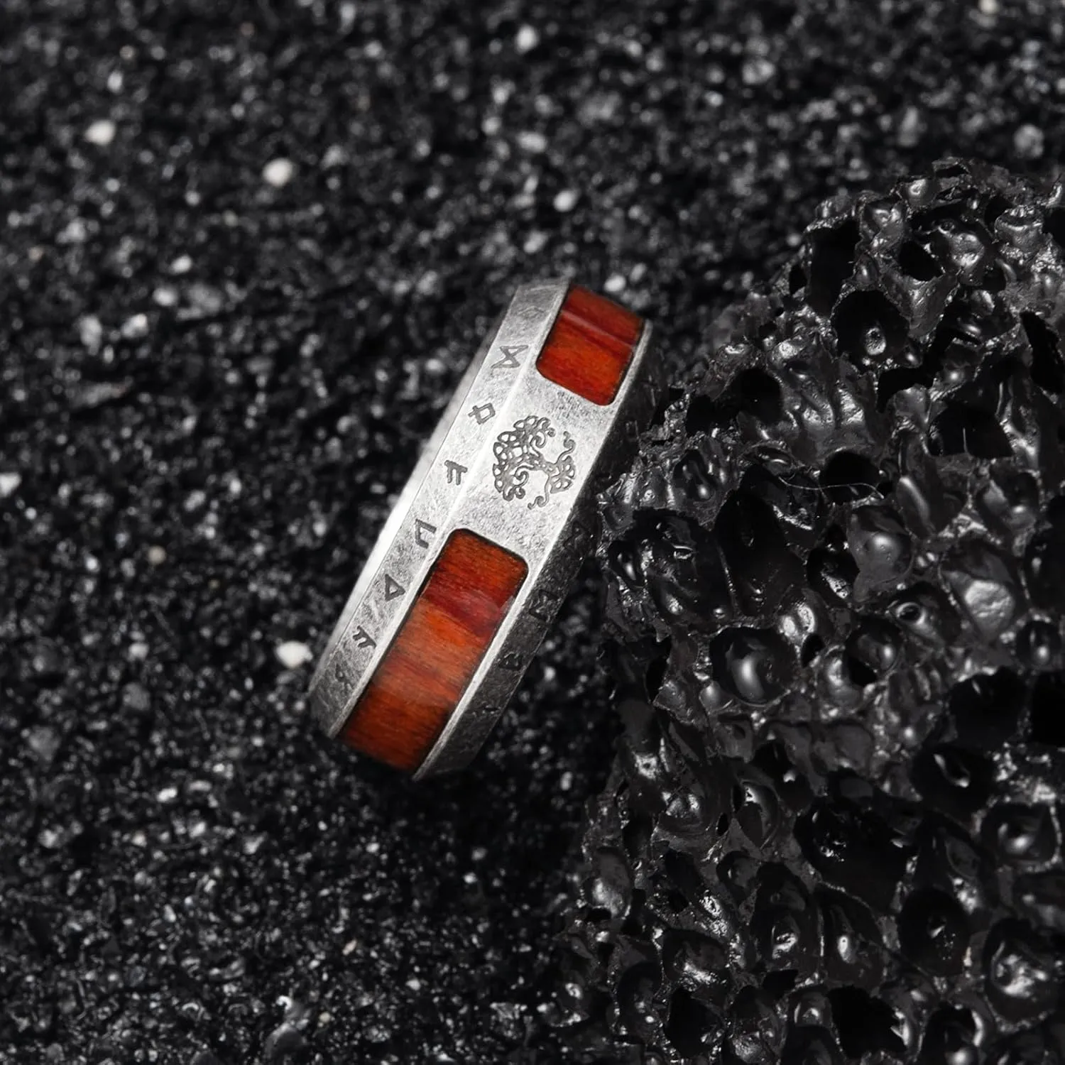 Viking Rings for Men Stainless Steel Norse Spinner Rings for Men Women, Viking Runes Band Ring Jewelry Size 8-13
