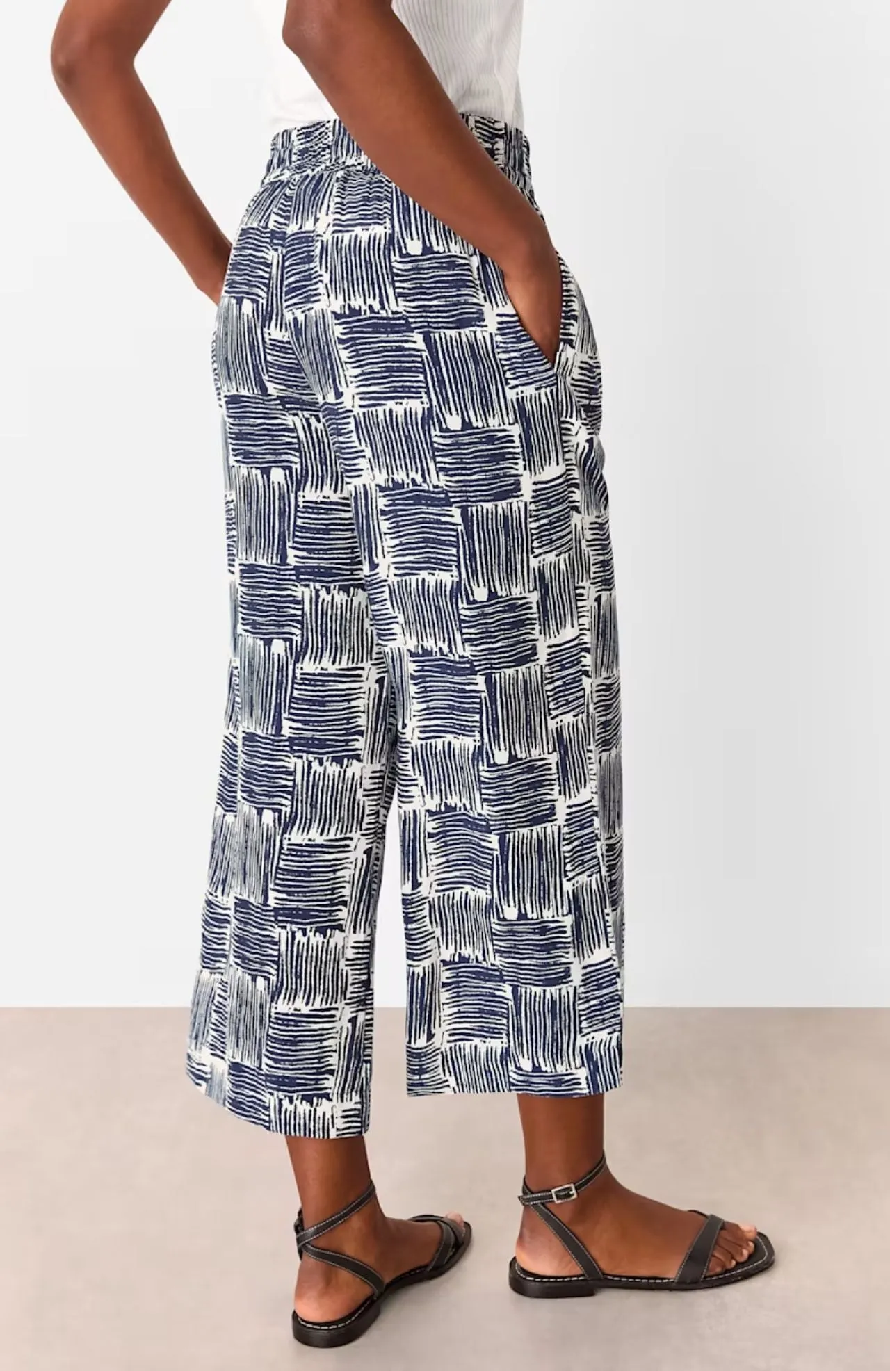Whistles  wear with Navy Hatch Squares Cropped Trouser