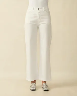 Wide Leg Trousers - White