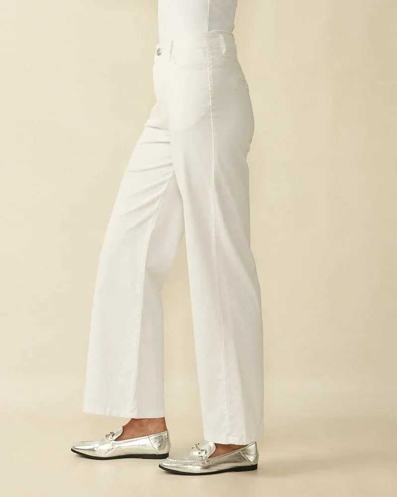 Wide Leg Trousers - White