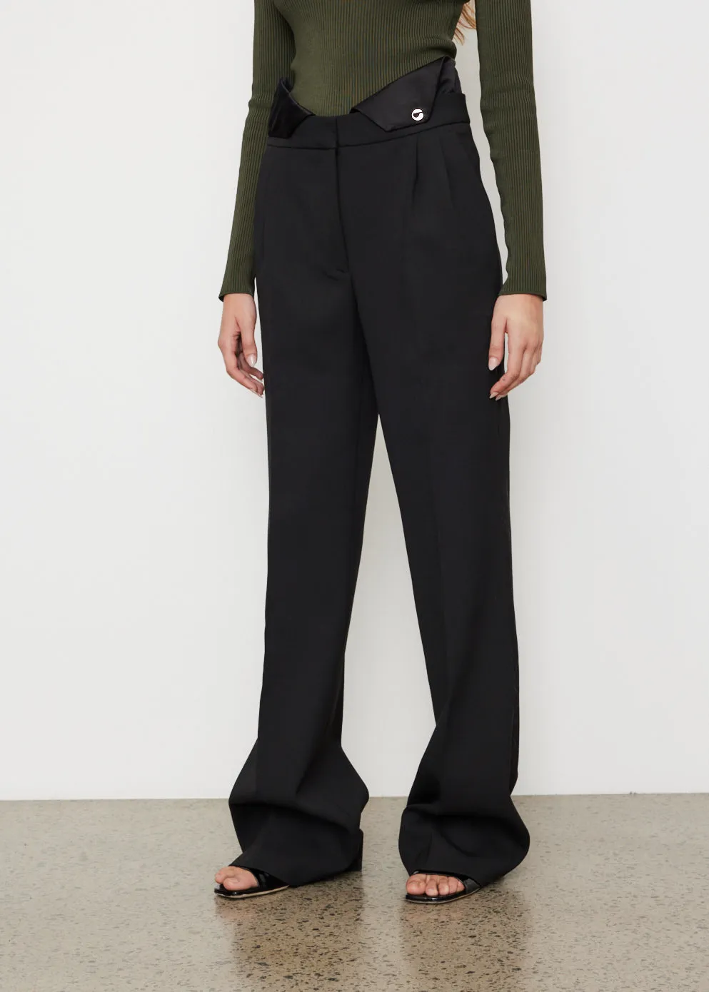 Wide Leg Tuxedo Trousers