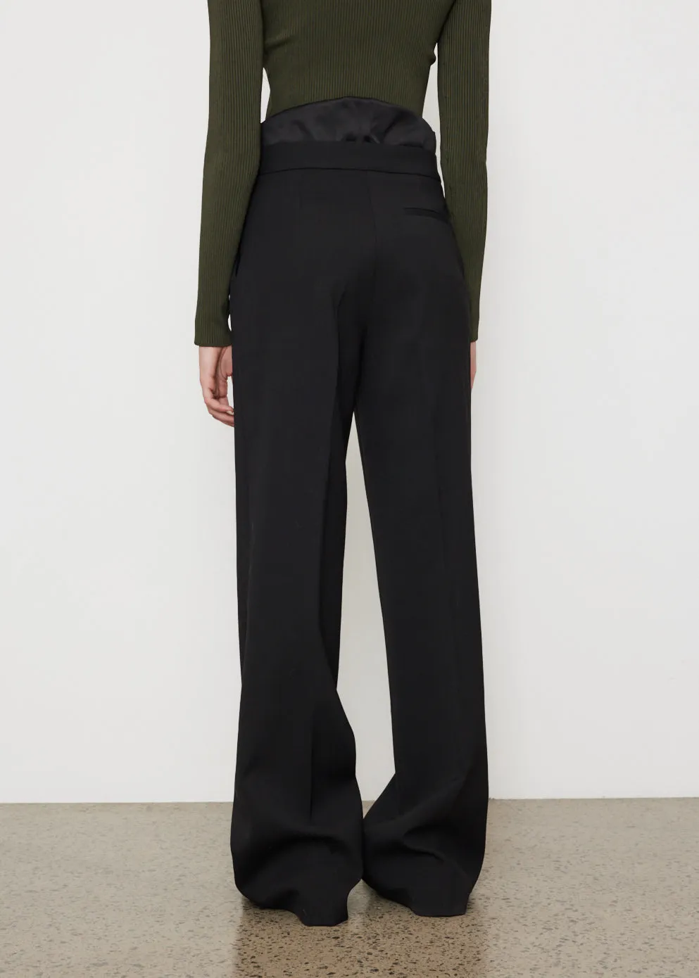 Wide Leg Tuxedo Trousers