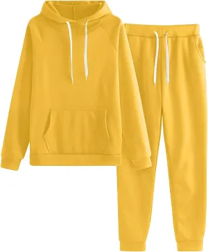 Womens 2 Piece Outfits Long Sleeve V Neck Drawstring Lounge Baggy Sweatpants Fall Fashion Outfits