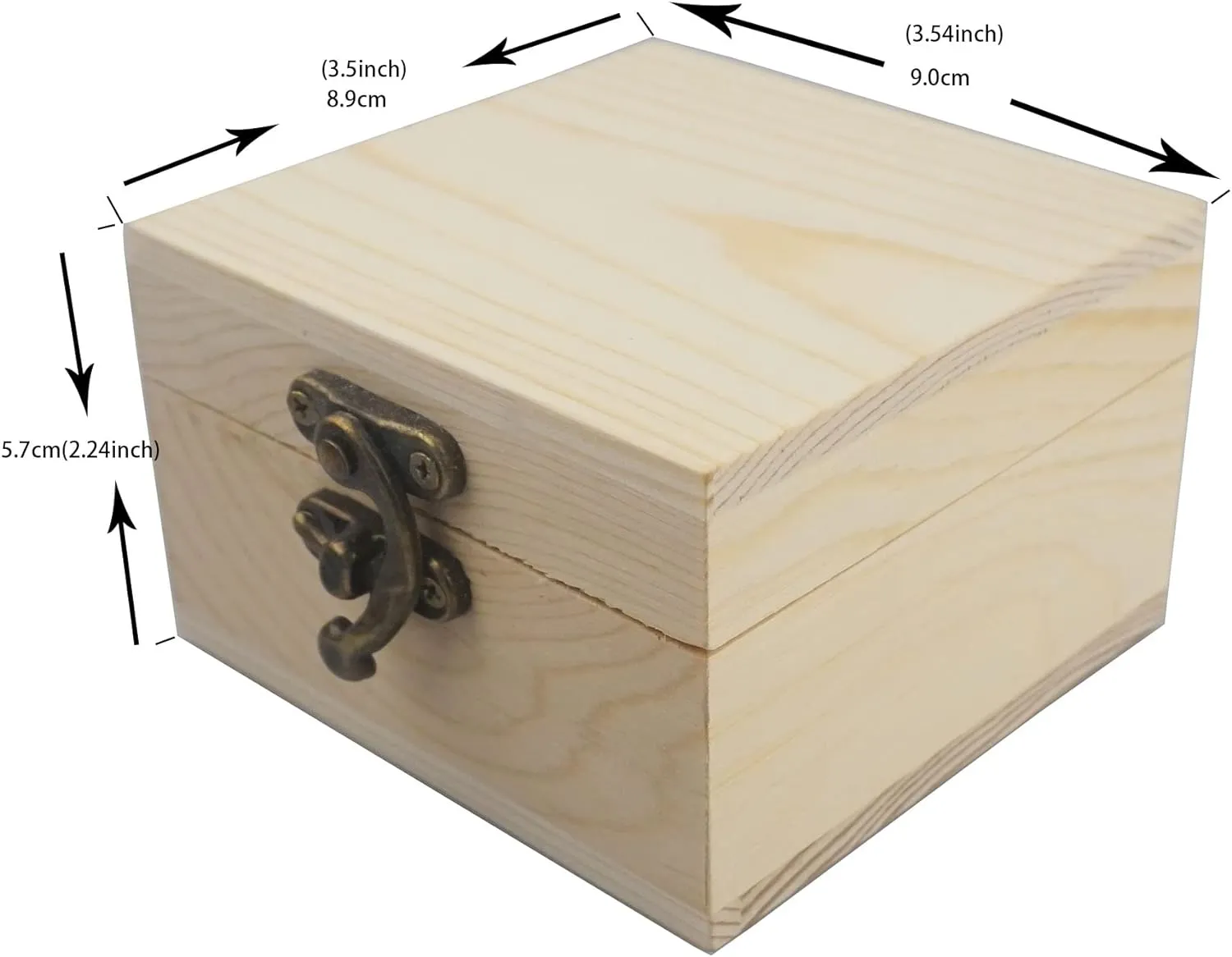 Wooden Box for your Gift Jewelry Watch Unfinished Wood Box (Wooden)
