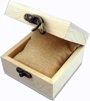 Wooden Box for your Gift Jewelry Watch Unfinished Wood Box (Wooden)