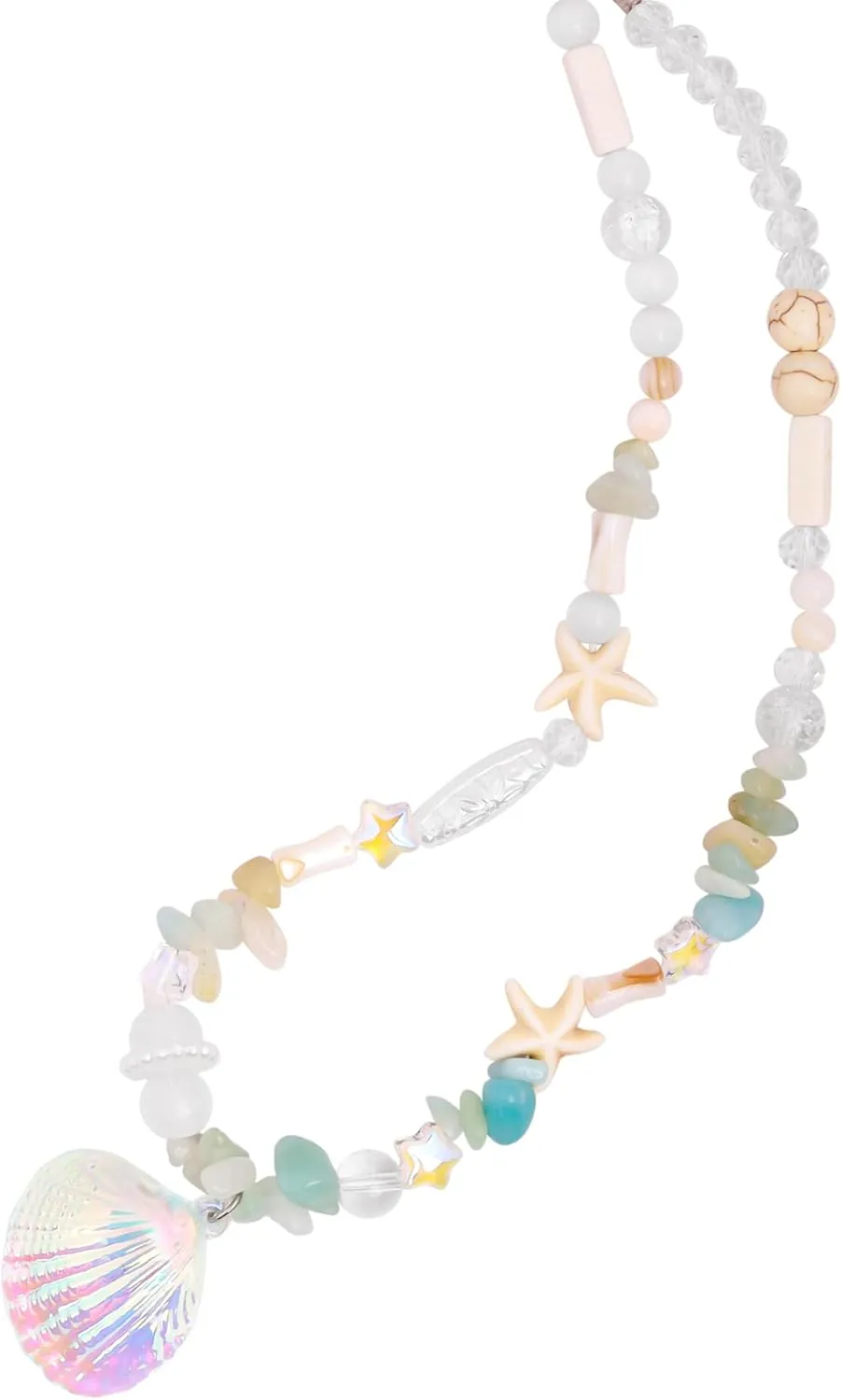 Y2K Cutecore Summer Beach Ocean Seashell Necklace Cool Cord Choker Necklaces Jewelry Accessories for Women
