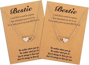 YANCHUN Best Friend Necklace Friendship Necklaces for 2/3/4/5 Friend Gifts for Women Bff Friends Sisters Bestie Necklace Sister Birthday Gifts